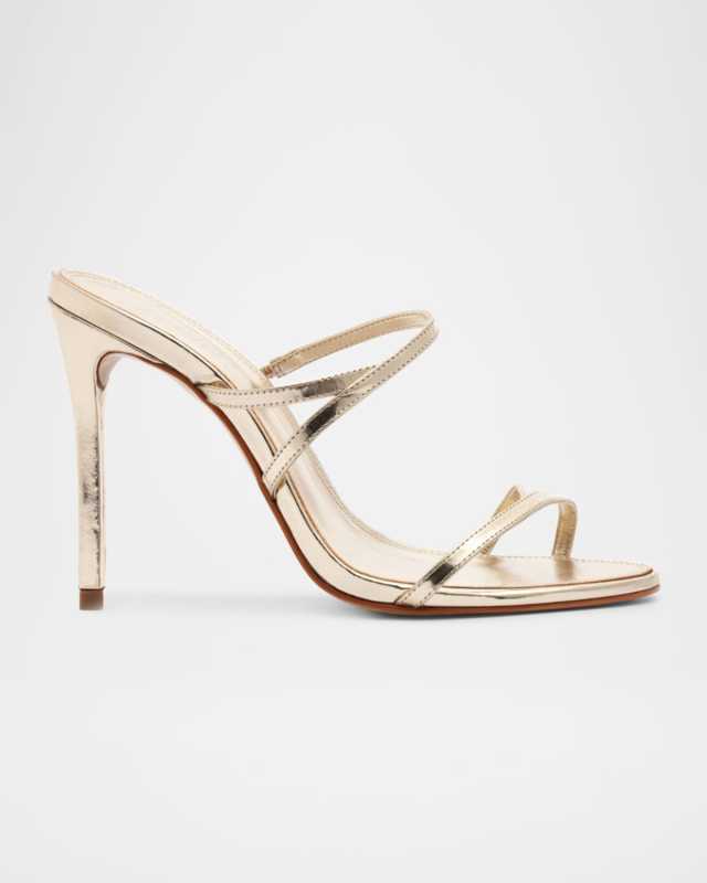 Diana Metallic Stiletto Slide Sandals